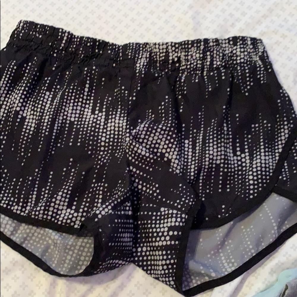 dan skin now black and white athletic shorts